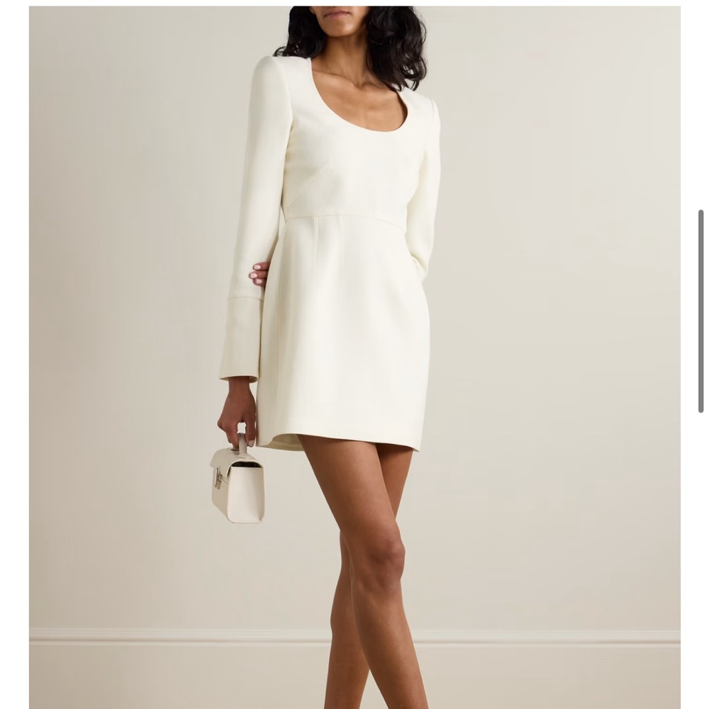Liberowe Cream Long-Sleeve Mini Dress